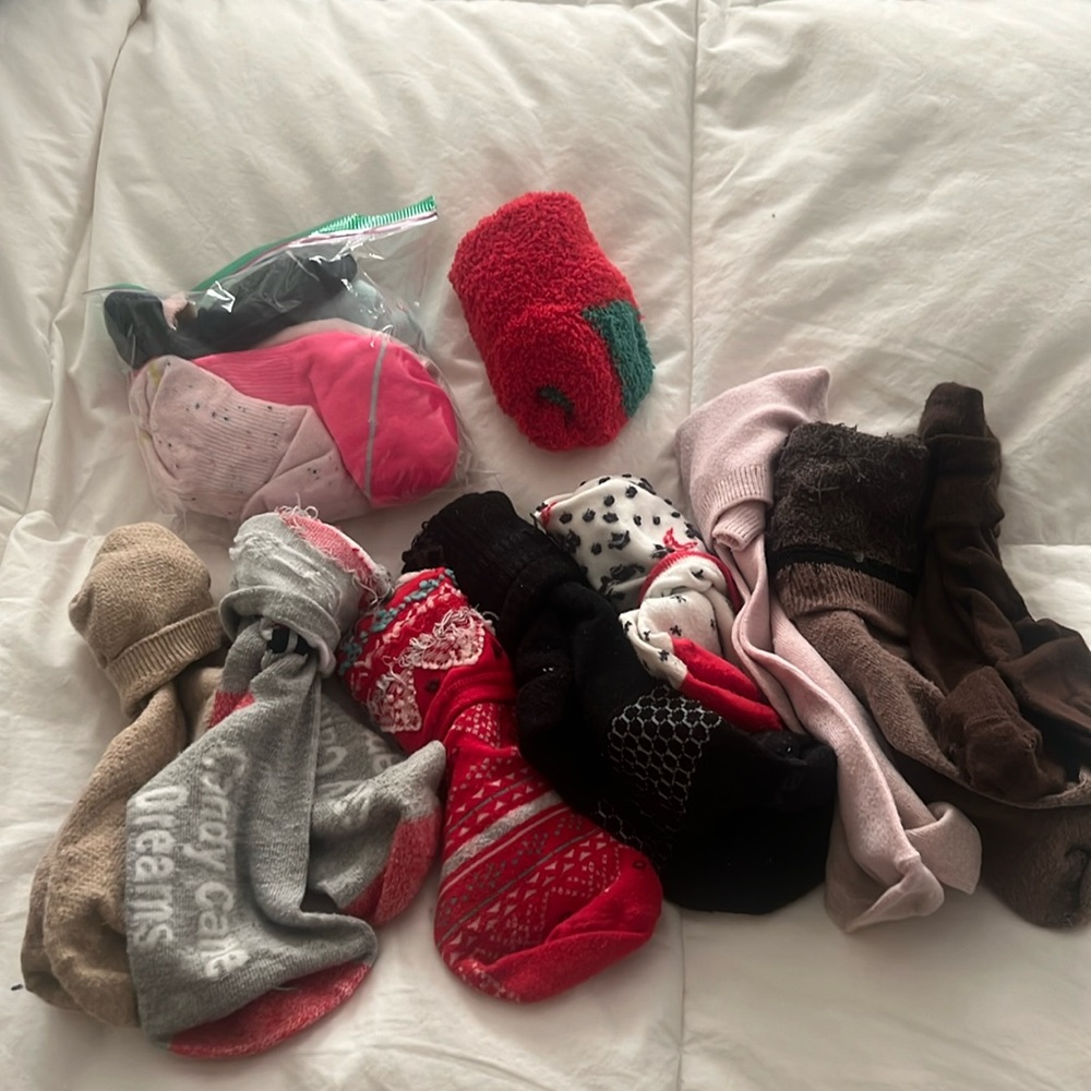 Various colors of socks